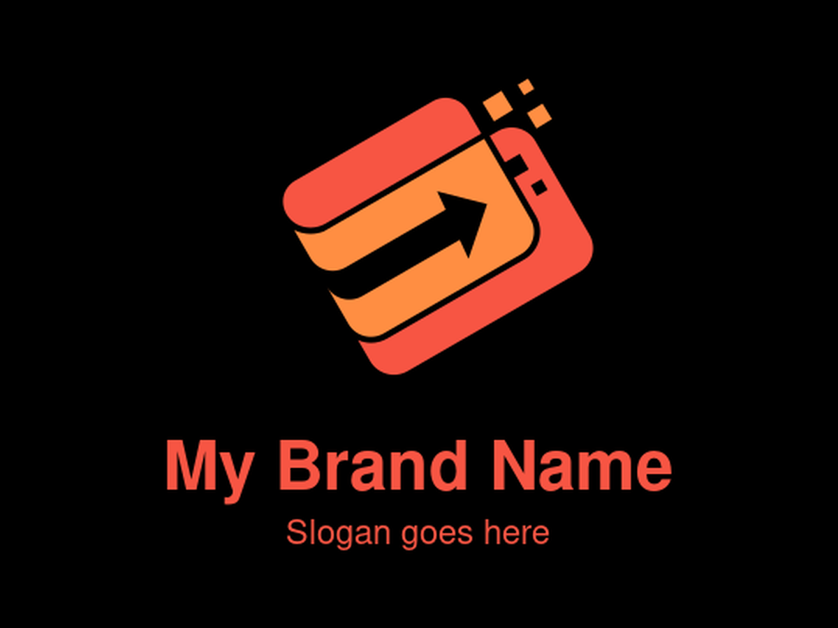 Red and Orange Digital Wallet with Upward Arrow Logo for Innovative Online Payment and Fintech Growth Solutions
